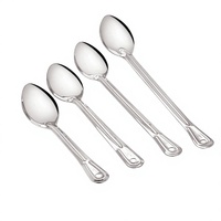 Fournisseur d'usine en gros, cuillère de service en acier inoxydable chromé, poli miroir, écologique, solide, pour la cuisson, la sauce, la crème