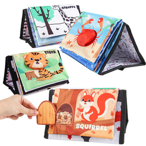 Libro in Stoffa per Neonati 3-6 Mesi con Coda di Animale, Resistente agli Strappi, Unisex, Educazione Precoce, Specchio, Giocattoli da Scrivania, Calendario, Prodotto a Guangdong - Product Image 2