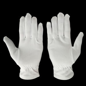 Venta al por mayor uniforme de conductor montar <span class=keywords><strong>Hotel</strong></span> camarero antideslizante Pvc blanco algodón Snap Gripping guantes de puntos - Product Image 2