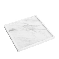 Stonekocc marque nordique cosmétiques créatif lumière luxe plateau de rangement marbre Style européen lavabo salle de bain plateau de rangement