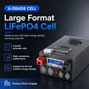 แบตเตอรี่ลิเธียมไอรอนฟอสเฟต 24V/12V ความจุสูง LifePO4 สำหรับเก็บพลังงานแสงอาทิตย์ ใช้สำหรับตั้งแคมป์กลางแจ้ง ผลิตในจีน 6000 รอบการใช้งาน -20 องศาเซลเซียส - Product Image 5