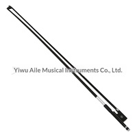 Archet de violon 4/4 en fibre de carbone avec crin de cheval noir et talon en ébène coloré pour violon
