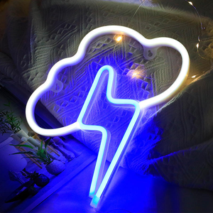 Luci al Neon LED USB Personalizzate per Decorazione Murale, Design Nuvola Fulmine Pianeta per Cameretta Bambini, Regalo, Festa - Product Image 3