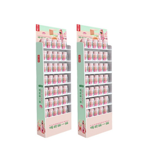 Exhibidor de Cartón Corrugado Plegable Resistente, Ecológico y Ligero, Personalizado para Promociones en Supermercados y Restaurantes de Comida Rápida - Product Image 1