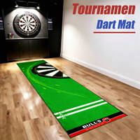 Alfombra de juego personalizada para club de dardos con línea de tiro y tapete para lanzar dardos