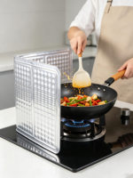 Conteneur d'isolation thermique multi-tailles pliable en aluminium, résistant aux chocs, de qualité alimentaire, pour cuisinière à gaz, protection anti-éclaboussures d'huile