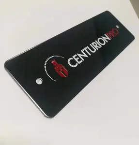 Placa de etiqueta de logotipo de grabado de acero inoxidable con letrero de metal grabado personalizado para máquina