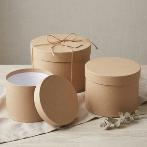 Wholesale Custom Logo Printing Strong Recyclable Kraft Paper <b>Flower</b> <b>Boxes</b> Packaging with Embossing and Shiny Golden Printing - Product Image 2