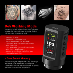 Máquina de Tatuaje Inalámbrica Profesional de 1600 mAh, con Trazo Ajustable de 2.0-4.2 mm, para Principiantes y Artistas del Tatuaje Corporal - Product Image 6