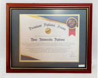 Vente chaude 11x14 Cadre de certificat de document en bois massif Cadres de diplôme collégial Cadre de graduation à tenture murale vintage