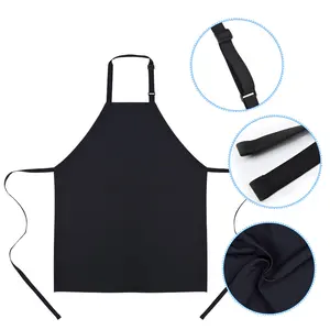 Many Colors Spun Polyester Bib Aprons Restaurant Chef Spun poly Bistro Cooking Apron