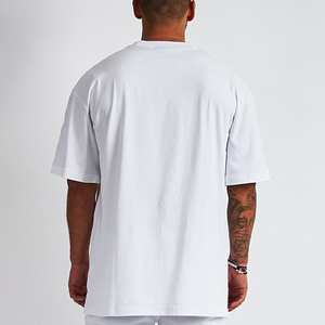 High Quality Oversized Drop Shoulder <strong>T</strong>-<strong>shirt</strong> Blank Cotton StreetWear Tshirt Custom Print logo HeavyWeight White <strong>T</strong> <strong>Shirt</strong> for Men - Product Image 2