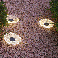 Lampe solaire de jardin à LED en acrylique personnalisée, décoration de paysage extérieur, piquet ponctuel pour chemins et parterres de fleurs