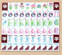 Ensemble de Mahjong Américain de Luxe Thème Texas A&M, Moderne, Portable, Tuiles Acryliques Personnalisables, Tapis de Mahjong en Option, Idéal pour les Journées de Jeu