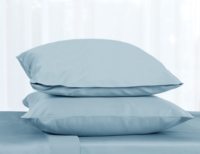Juego de Sábanas Cloudland 100% Algodón Tejido 300 Hilos, 4 Piezas, con Fundas de Almohada con Logotipo Personalizado, Color Sólido, para Todas las Temporadas, Reutilizables