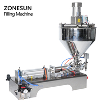 Machine de remplissage de liquides visqueux ZONESUN, équipement d'emballage alimentaire, remplisseuse de bouteilles, remplisseuse de liquides de 500 ml, remplisseuse de dosage d'eau