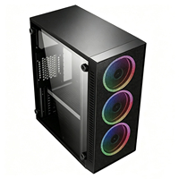 Tour à haut débit d'air compatible ATX Micro ATX, avec 7 emplacements d'extension PCI, double disque dur, double SSD, et espace d'installation généreux pour ventilateurs – Accessoire pour PC.