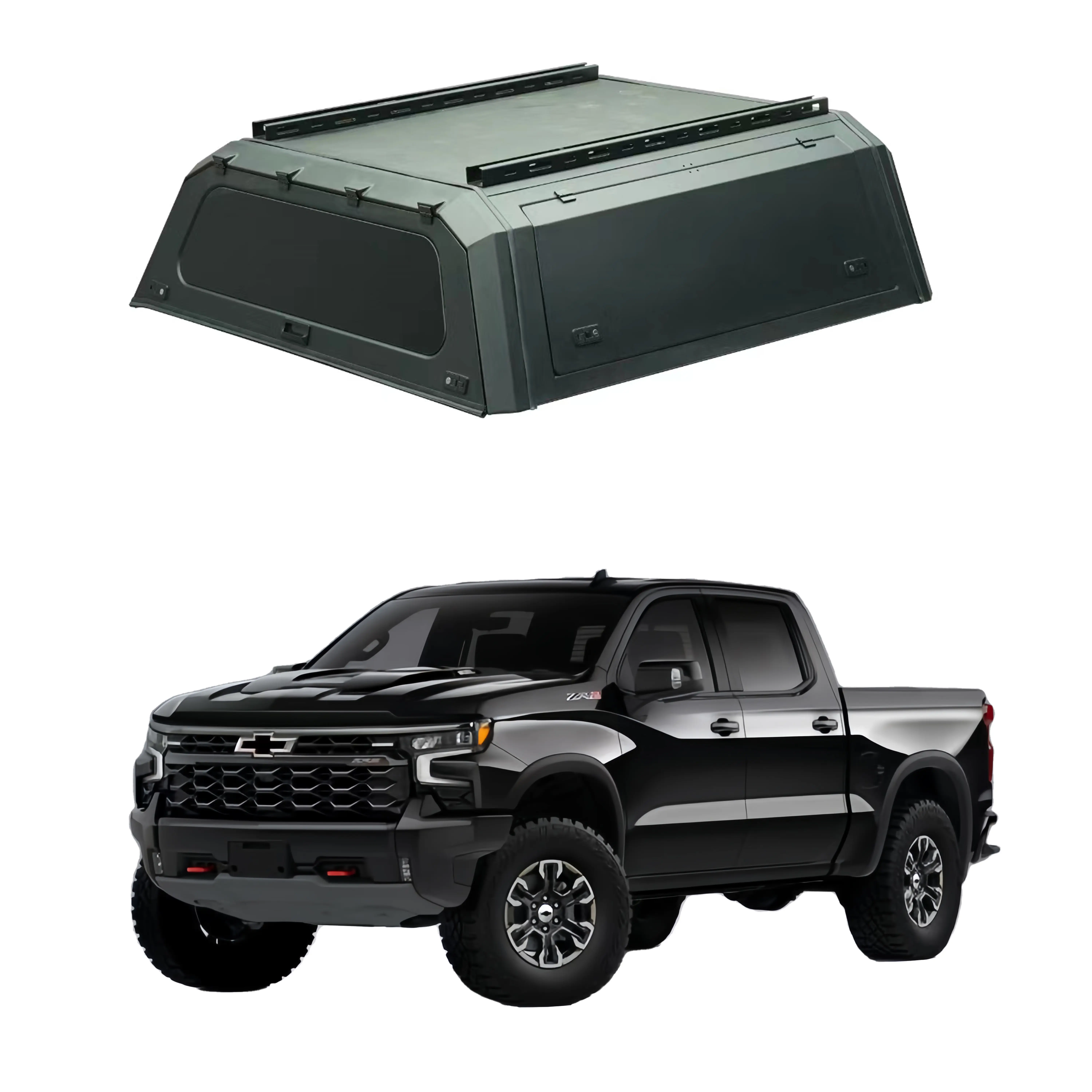 Thiết Kế Mới Xe Tải Pickup Thép Kép Cab 4X4 Pick up Xe Tải Xe Tải Giường Tán Topper Cho Chevrolet Chevrolet Silverado 1500/Colorado