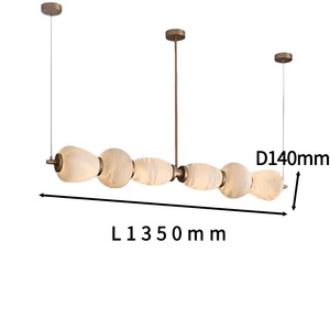 <span class=keywords><strong>Lustre</strong></span> en <span class=keywords><strong>cuivre</strong></span> <span class=keywords><strong>et</strong></span> marbre d'albâtre espagnol, moderne <span class=keywords><strong>et</strong></span> minimaliste, en forme de longue bande, pour salle à manger, bar, ou comptoir haut de gamme - Product Image 4