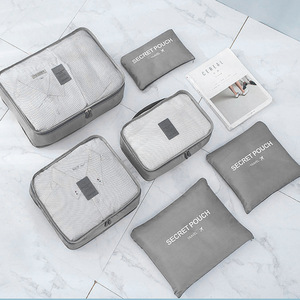 Travel Storage Set Clothing Organizer Polyester Durable Rectangle Luggage Divider Bag Secret Pouch Travel Accessories - Product Image 1