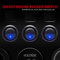 Interrupteur à bascule lumineux rond 12V 20A ON/OFF, commande 3 broches SPST, mini bouton LED circulaire, interrupteur à bascule pour voiture