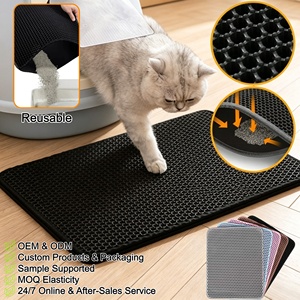Tapete para Gato em EVA com Camada Dupla em Formato de Colmeia, Respirável e à Prova de Urina, Fácil de Usar - Product Image 1