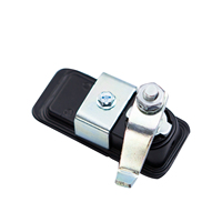 Poignée pivotante industrielle en alliage de zinc Baotai BT2423 avec revêtement en poudre noir, loquet de compression à levage et rotation, avec/sans clé, conforme RoHS