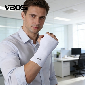 VBOSi - <span class=keywords><strong>Muñequera</strong></span> de Soporte con Orificio <span class=keywords><strong>para</strong></span> el Pulgar, Tejida, Transpirable y de Alta Elasticidad, <span class=keywords><strong>para</strong></span> Trabajo de Oficina, Escritura y Uso Diario (1 Pieza) - Product Image 1