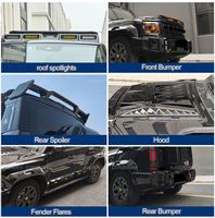 Vente flash - Accessoires décoratifs extérieurs en ABS PP noir, kit complet de carrosserie, pièces de mise à niveau, kit de style pour Jetour T2