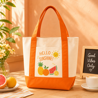 Sac fourre-tout en toile avec poche avant, imprimé vintage, sac de courses réutilisable pour le travail, les pique-niques et l'usage quotidien
