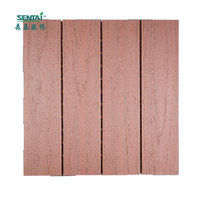 310*310*24mm Venta caliente fácil de instalar co-extrusión DIY cubierta de impermeable de plástico compuesto de madera enclavamiento cubierta azulejos GJDC