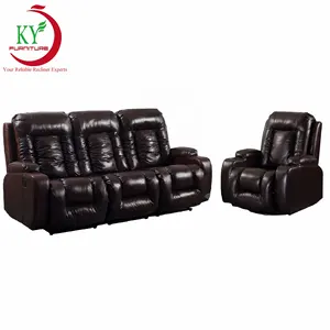 JKY Furniture Living Room Modern Leather Recliner Sofa Set 3 + 2 + 1