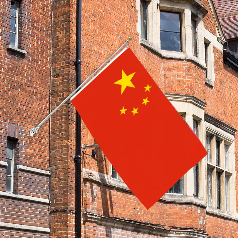 Çin halk cumhuriyeti bayrağı toptan özel tüm ülke ulusal bayrak 3x5 FT açık asılı Polyester elyaf