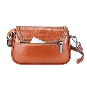Bolsos de Hombro AndoBag para Mujer, Bolso Bandolera de Cuero Genuino, Bolso de Mano Moderno con Patrón de Cocodrilo Retro 1595 - Product Image 4