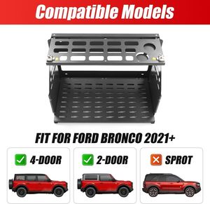 Mesa para Puerta Trasera para <span class=keywords><strong>Ford</strong></span> <span class=keywords><strong>Bronco</strong></span> 2/4 Puertas 2021-2026, Estante de Carga Resistente, Panel Molle, Soporte de Almacenamiento - Product Image 2