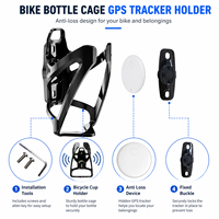 Portavasos de Seguridad para Bicicleta Todo en Uno con Ranura Integrada para Apple Find My Tracker, Portavasos Impermeable para Bicicleta, Aplicación para Android