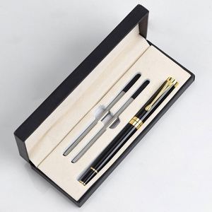 Lot de stylos de luxe en métal noir avec logo imprimé, pointe 1,0 mm, pour cadeaux promotionnels, avec boîte personnalisée - Product Image 3