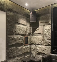 Panneau mural en pierre artificielle pour intérieur et extérieur au design moderne Énorme roche PU polyuréthane Faux modèle 3D Solution de conception
