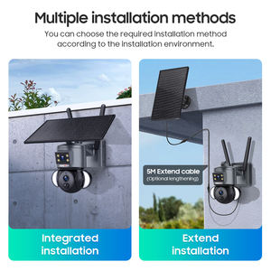 SECTEC AOV 24/7 gerakan berdaya AI CCTV keamanan mikrofon tanam lensa ganda tahan air lampu sorot luar ruangan kamera 4G tahan air - Product Image 5