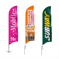 Drapeau publicitaire extérieur personnalisé 2m 3m 4m en forme de plume/goutte d'eau/de plage, Oriflamme, avec base, kit de signalisation promotionnelle, support de drapeau, bannière