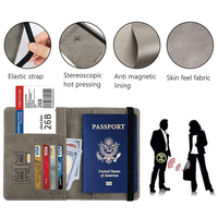 Portefeuille de voyage en cuir imperméable avec blocage RFID, design personnalisé, construction durable et de haute qualité, étui pour passeport