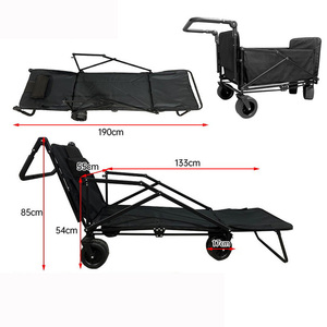 Chariot pliable multifonctionnel 2 en 1, adapté aux sports, au jardin, au <span class=keywords><strong>camping</strong></span> et aux voyages - Product Image 3