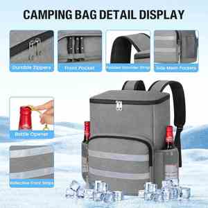 Sac isotherme souple grand format avec compartiment à fermeture éclair pour dégagement facile, idéal pour le campus, les repas en extérieur, pour les filles, avec panneau solaire pour aliments chauds ou froids - Product Image 6