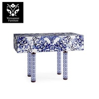 Table console en bois peinte sur mesure de style moderne pour villa et hôtel pour entrée couloir côté décor usine conception personnalisée