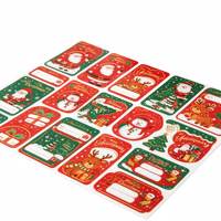 Étiquettes autocollantes personnalisées durables et écologiques pour cadeaux de Noël, pour supermarchés/épicerie, emballages en papier - Matériel acrylique