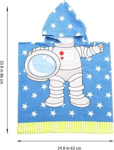 Toalla de Baño Desechable para Niños de Microfibra de Secado Rápido, Capa con Capucha y Estampado de Dibujos Animados, Bata de Baño para Bebés, Toalla de Playa para Niños Pequeños - Product Image 3