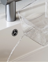 Support de rangement en plastique PET transparent avec bac à glaçons, 5 compartiments amovibles, forme rectangulaire pour aliments réfrigérés