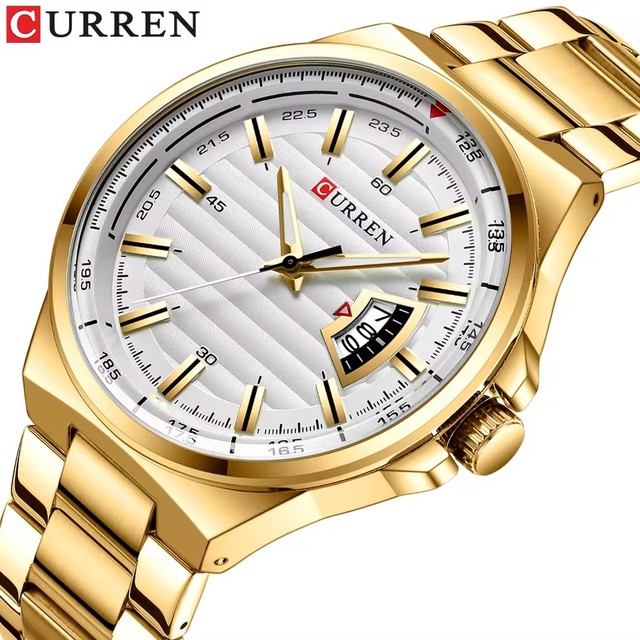 Curren 8375 Business Men's Brand Watch for Men Stainless Steel Wristwatch Relogio Masculino Waterproof Clock Fashion Watches