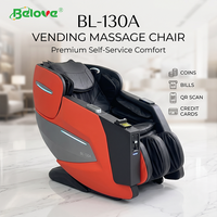 Fauteuil de massage électrique de luxe 2D Commercial Royal 120W avec système de paiement QR, zéro gravité, massage Shiatsu complet du corps, inclinable avec rail SL