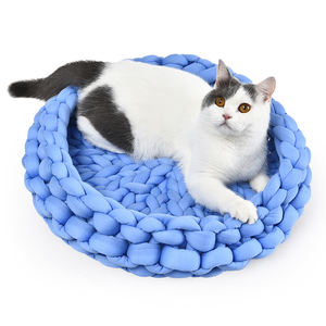 Petstar — lit rond pour animaux de compagnie, 2020, épais, tricoté, <span class=keywords><strong>crochet</strong></span>, grotte pour chat, nid, <span class=keywords><strong>crochet</strong></span> - Product Image 1